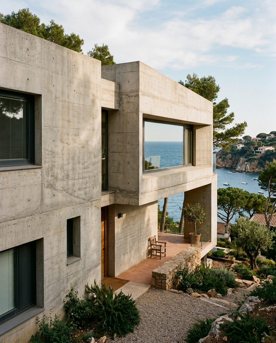 casa-hormigon-visto-vistas-mar-costa-brava-ecoimpacta